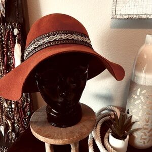 Wide brim boho beach festival hat